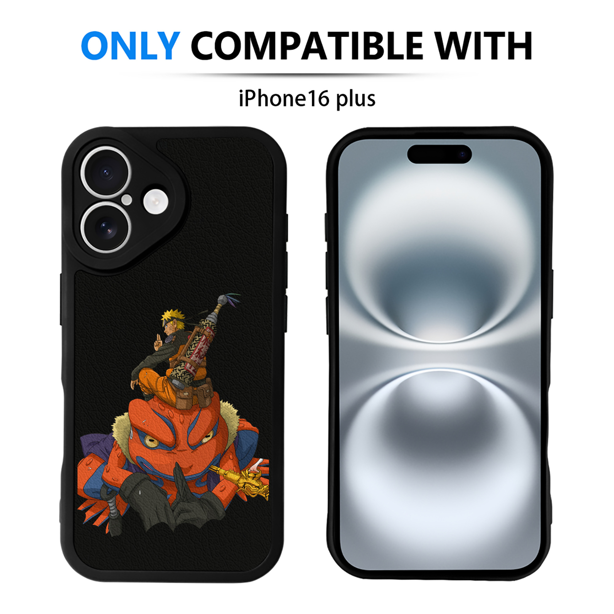（画像用） NARUTO -ナルト- うずまき ナルト Uzumaki Naruto 【iPhone 16シリーズ対応】シリコンスマホケース（レザー調） 材質：シリコン